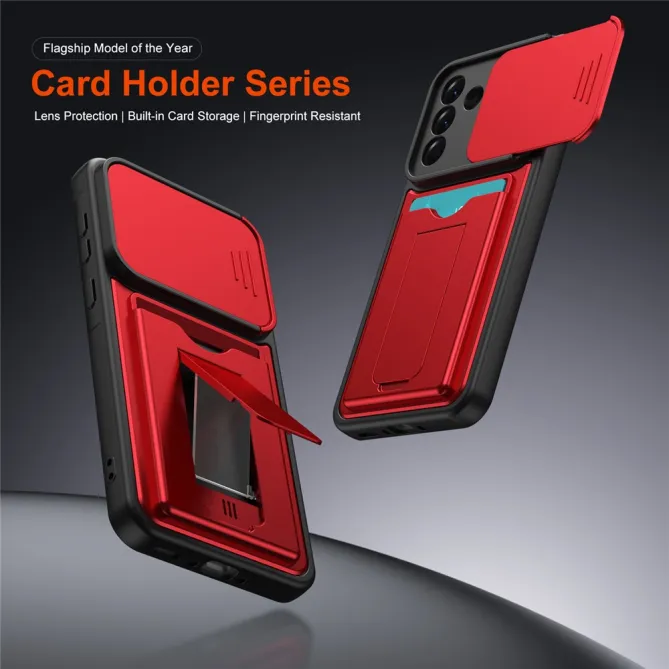 Coque Samsung Galaxy A27 Cache Caméra Béquille et Porte-Cartes