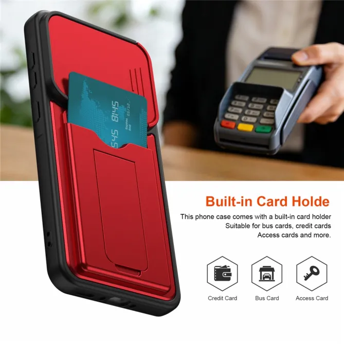 Coque Samsung Galaxy A27 Cache Caméra Béquille et Porte-Cartes