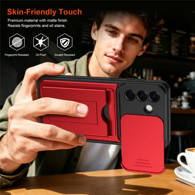 Coque Samsung Galaxy A27 Cache Caméra Béquille et Porte-Cartes