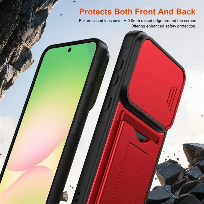 Coque Samsung Galaxy A27 Cache Caméra Béquille et Porte-Cartes