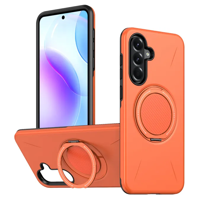 Coque Samsung Galaxy A27 Magnétique Anneau Rotatif Béquille