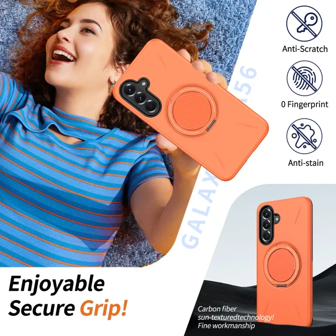 Coque Samsung Galaxy A27 Magnétique Anneau Rotatif Béquille
