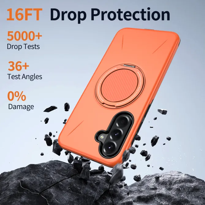 Coque Samsung Galaxy A27 Magnétique Anneau Rotatif Béquille
