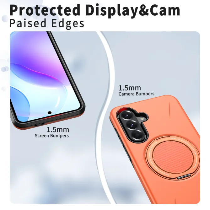 Coque Samsung Galaxy A27 Magnétique Anneau Rotatif Béquille