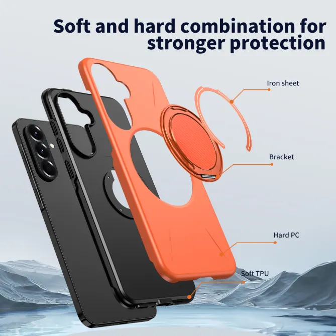 Coque Samsung Galaxy A27 Magnétique Anneau Rotatif Béquille