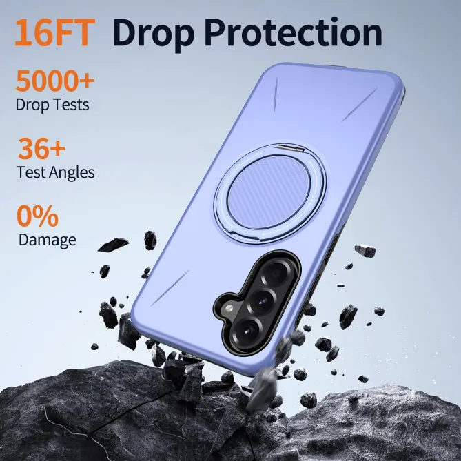 Coque Samsung Galaxy A27 Magnétique Anneau Rotatif Béquille