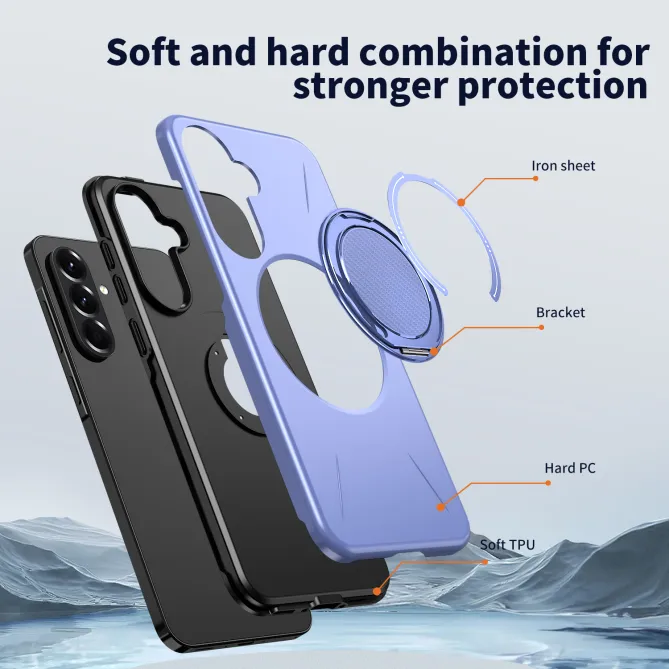 Coque Samsung Galaxy A27 Magnétique Anneau Rotatif Béquille