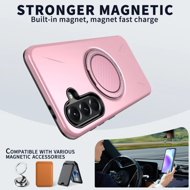 Coque Samsung Galaxy A27 Magnétique Anneau Rotatif Béquille