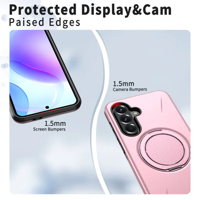 Coque Samsung Galaxy A27 Magnétique Anneau Rotatif Béquille
