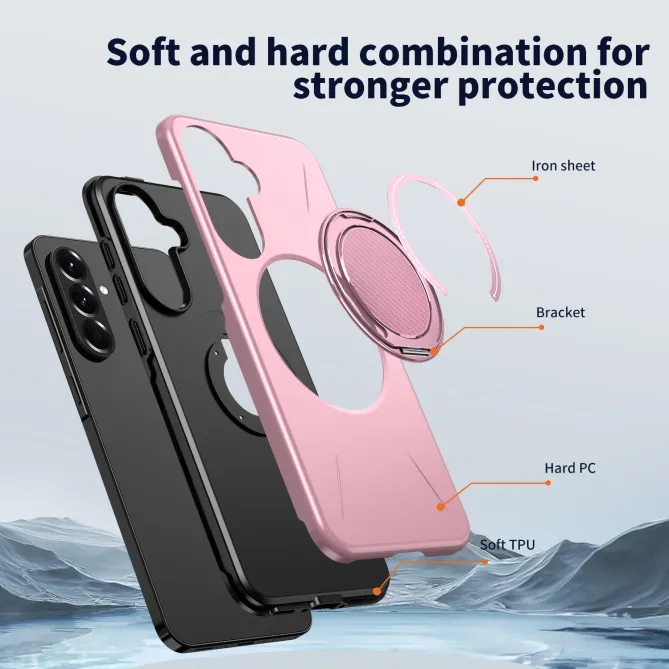 Coque Samsung Galaxy A27 Magnétique Anneau Rotatif Béquille