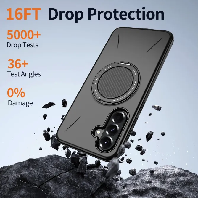 Coque Samsung Galaxy A27 Magnétique Anneau Rotatif Béquille