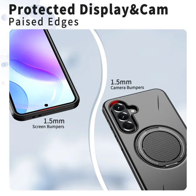 Coque Samsung Galaxy A27 Magnétique Anneau Rotatif Béquille