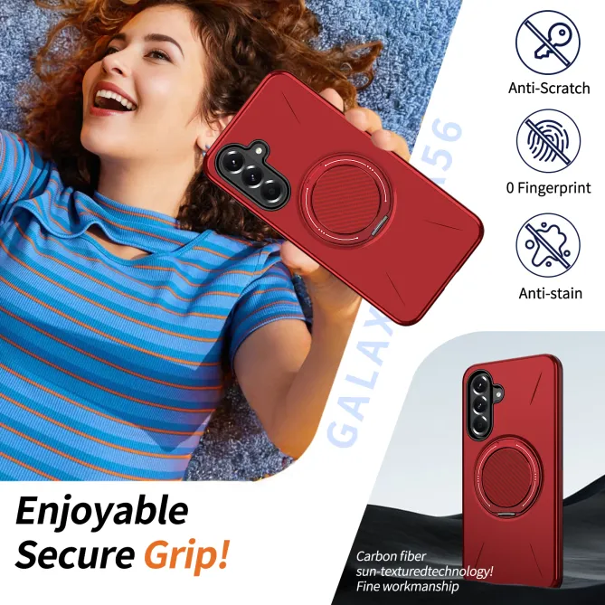 Coque Samsung Galaxy A27 Magnétique Anneau Rotatif Béquille