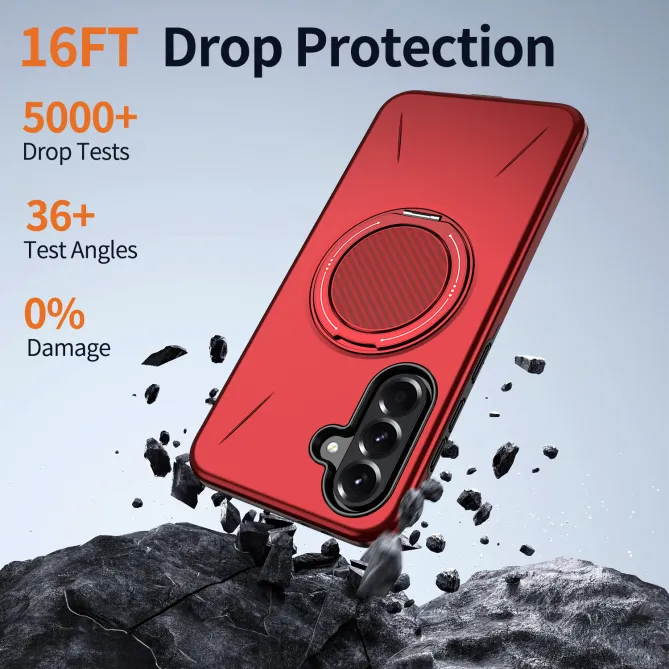 Coque Samsung Galaxy A27 Magnétique Anneau Rotatif Béquille