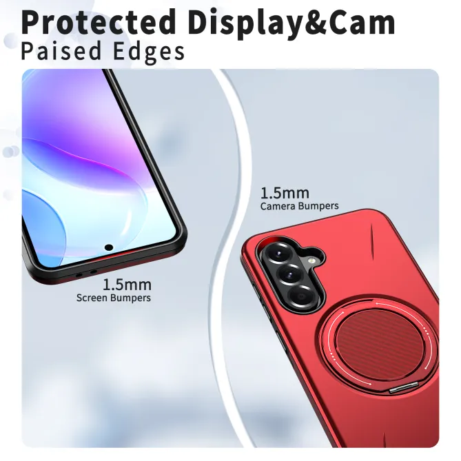 Coque Samsung Galaxy A27 Magnétique Anneau Rotatif Béquille