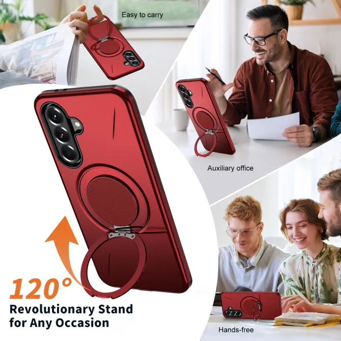 Coque Samsung Galaxy A27 Magnétique Anneau Rotatif Béquille