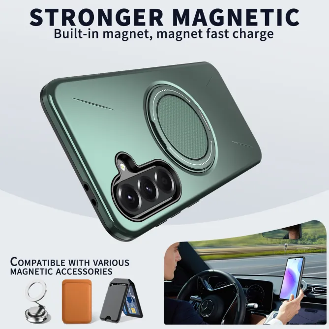 Coque Samsung Galaxy A27 Magnétique Anneau Rotatif Béquille