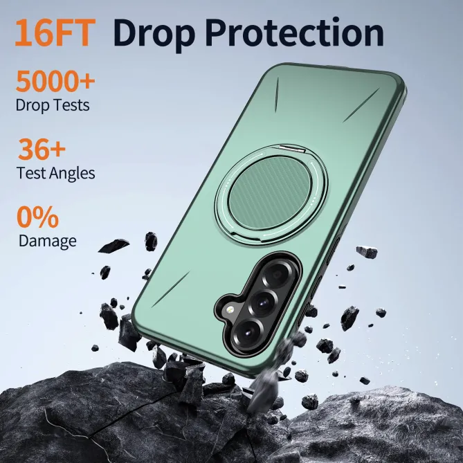 Coque Samsung Galaxy A27 Magnétique Anneau Rotatif Béquille