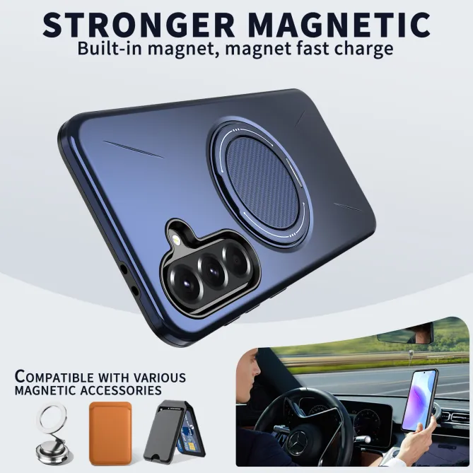 Coque Samsung Galaxy A27 Magnétique Anneau Rotatif Béquille