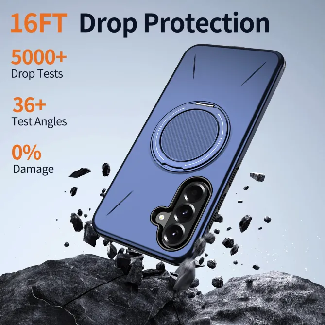 Coque Samsung Galaxy A27 Magnétique Anneau Rotatif Béquille