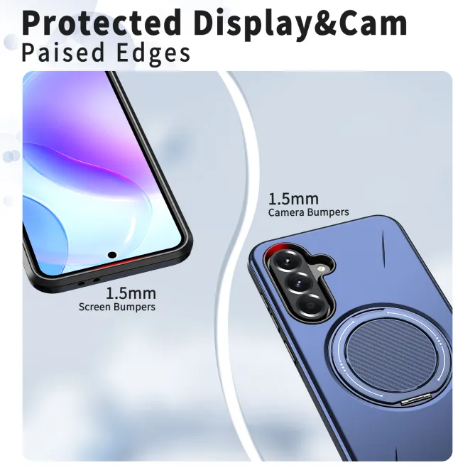 Coque Samsung Galaxy A27 Magnétique Anneau Rotatif Béquille