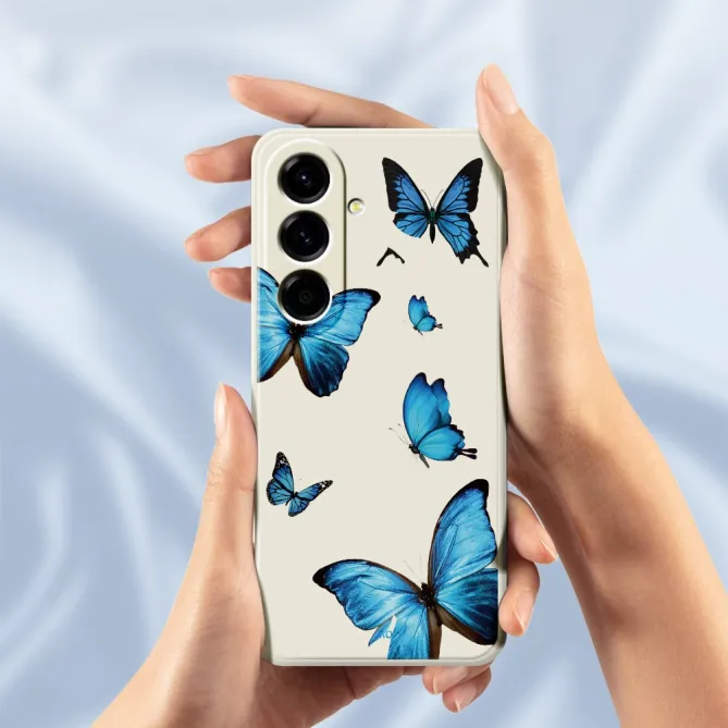 Coque Samsung Galaxy A27 Papillons Bleus
