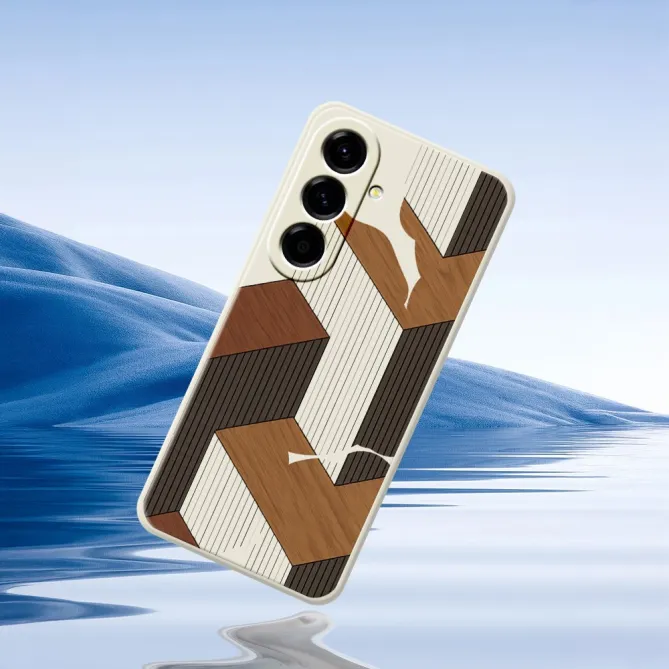 Coque Samsung Galaxy A27 Cubes Effet Bois Géométrique