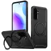 Coque Samsung Galaxy A27 Magnétique Anneau Béquille Texture Carbone