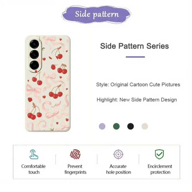 Coque Samsung Galaxy A27 Cerises et Noeuds COQUETA