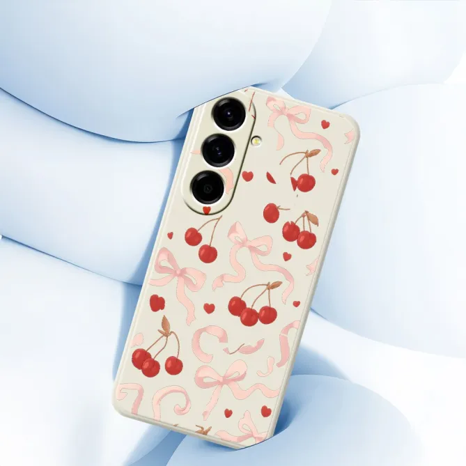 Coque Samsung Galaxy A27 Cerises et Noeuds COQUETA