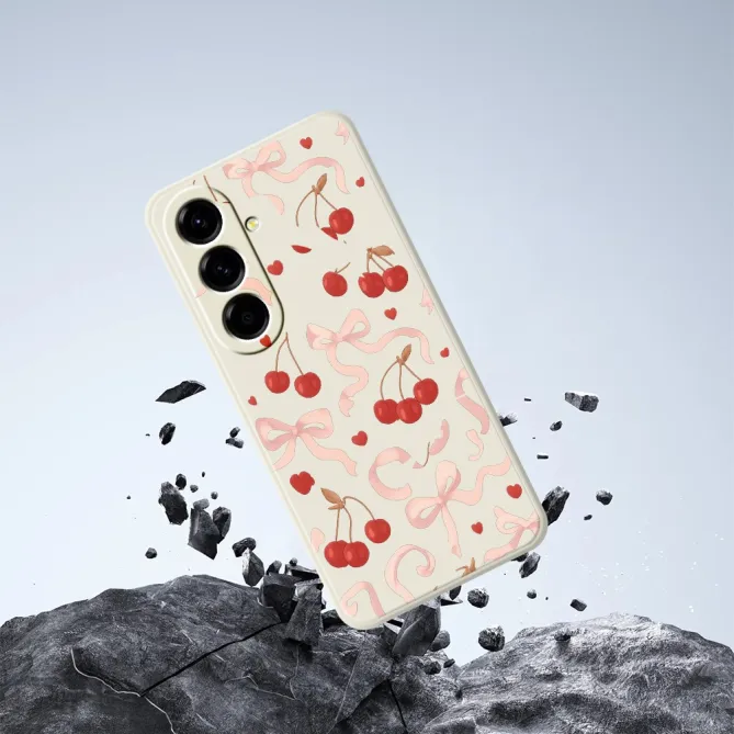 Coque Samsung Galaxy A27 Cerises et Noeuds COQUETA