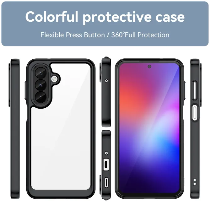 Coque Samsung Galaxy A27 Contour Couleuré avec Verre Trempé