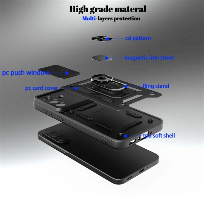 Coque Samsung Galaxy A27 Shield Pro avec Cache Caméra et Anneau