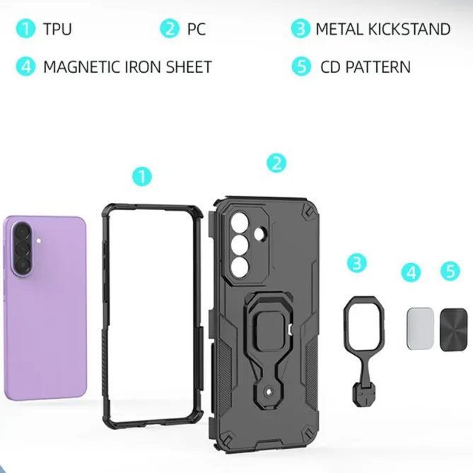 Coque Samsung Galaxy A27 Anneau Métal Rotatif