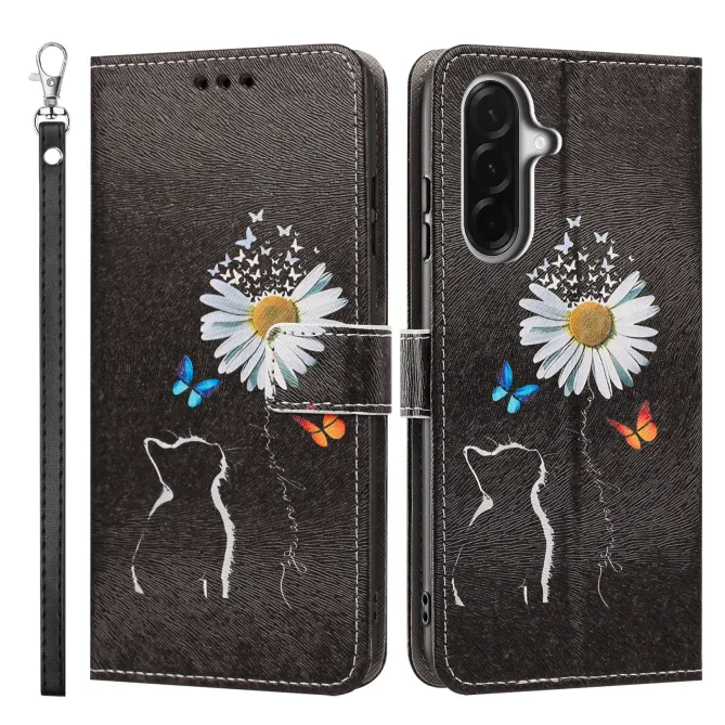 Housse Samsung Galaxy A27 Chat et Marguerite