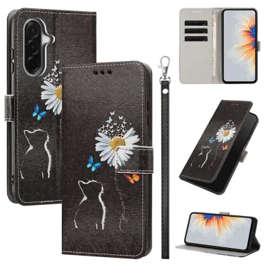 Housse Samsung Galaxy A27 Chat et Marguerite