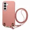 Coque Samsung Galaxy A27 Effet Cuir Grainé avec Cordon Bandoulière