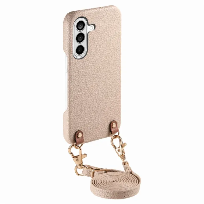 Coque Samsung Galaxy A27 Effet Cuir Grainé avec Cordon Bandoulière