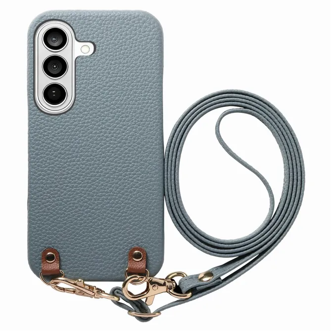 Coque Samsung Galaxy A27 Effet Cuir Grainé avec Cordon Bandoulière