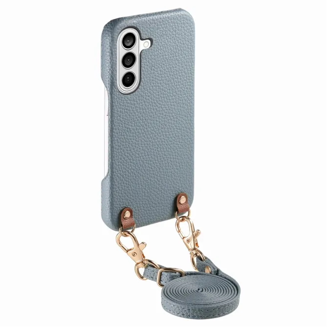 Coque Samsung Galaxy A27 Effet Cuir Grainé avec Cordon Bandoulière