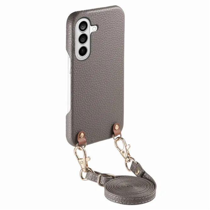 Coque Samsung Galaxy A27 Effet Cuir Grainé avec Cordon Bandoulière