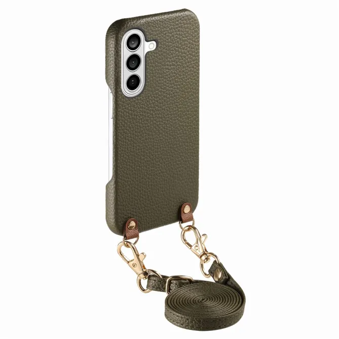 Coque Samsung Galaxy A27 Effet Cuir Grainé avec Cordon Bandoulière