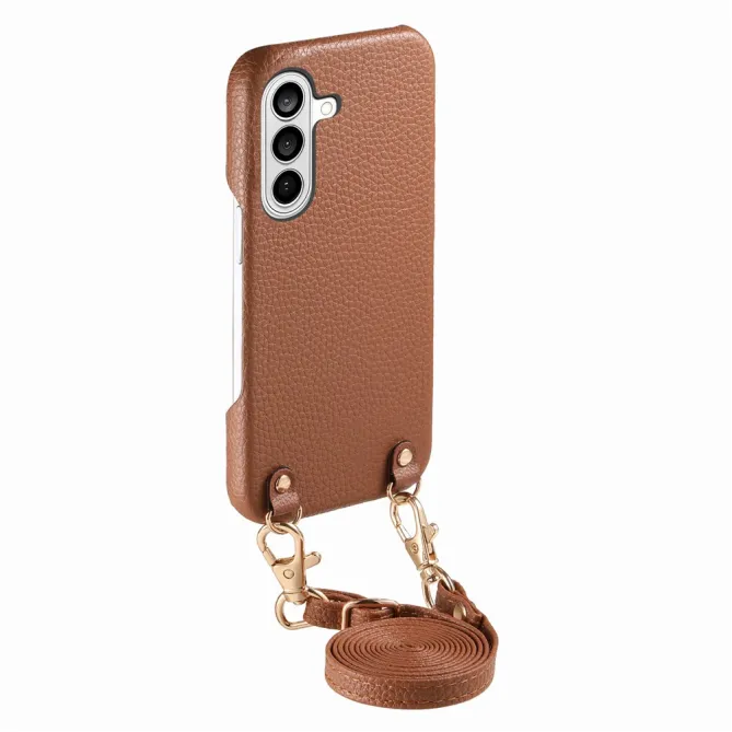 Coque Samsung Galaxy A27 Effet Cuir Grainé avec Cordon Bandoulière