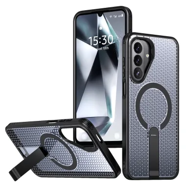 Coque Samsung Galaxy A27 Magnétique Support Texture Grille