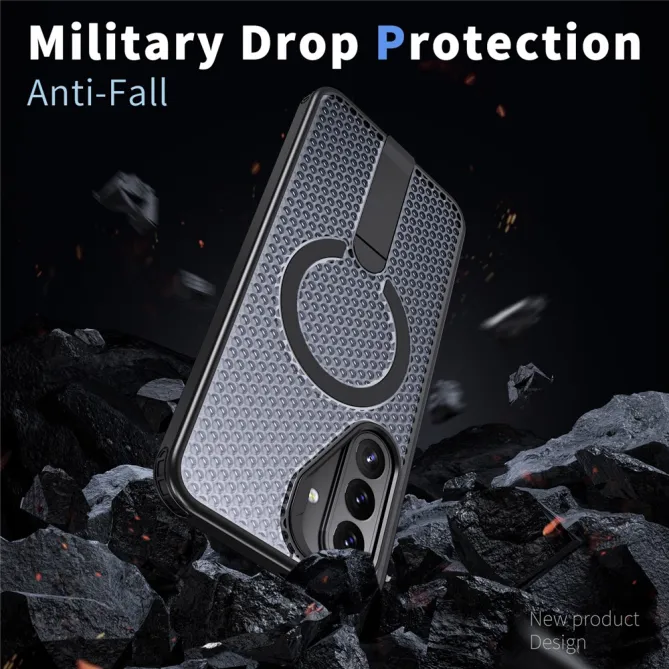 Coque Samsung Galaxy A27 Magnétique Support Texture Grille