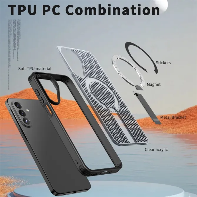 Coque Samsung Galaxy A27 Magnétique Support Texture Grille