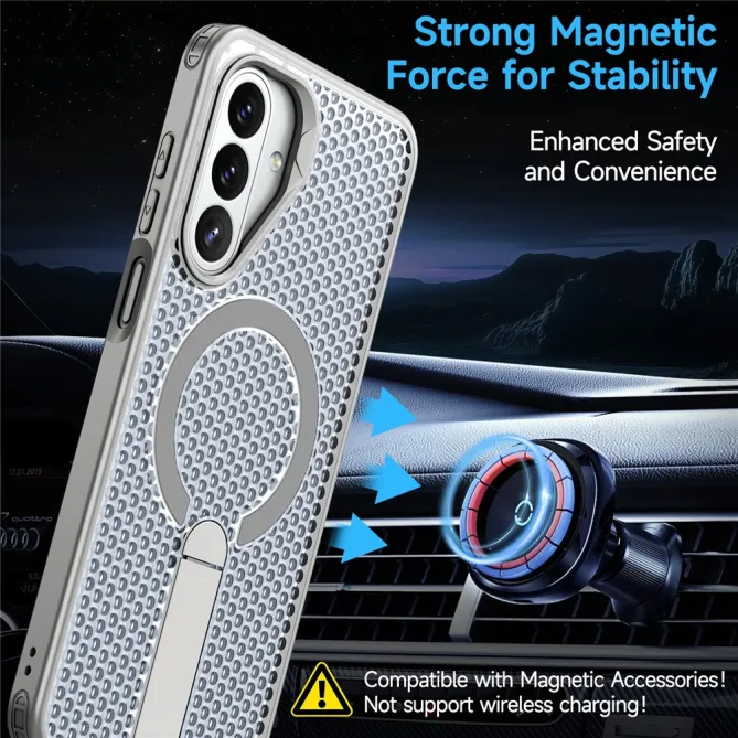 Coque Samsung Galaxy A27 Magnétique Support Texture Grille