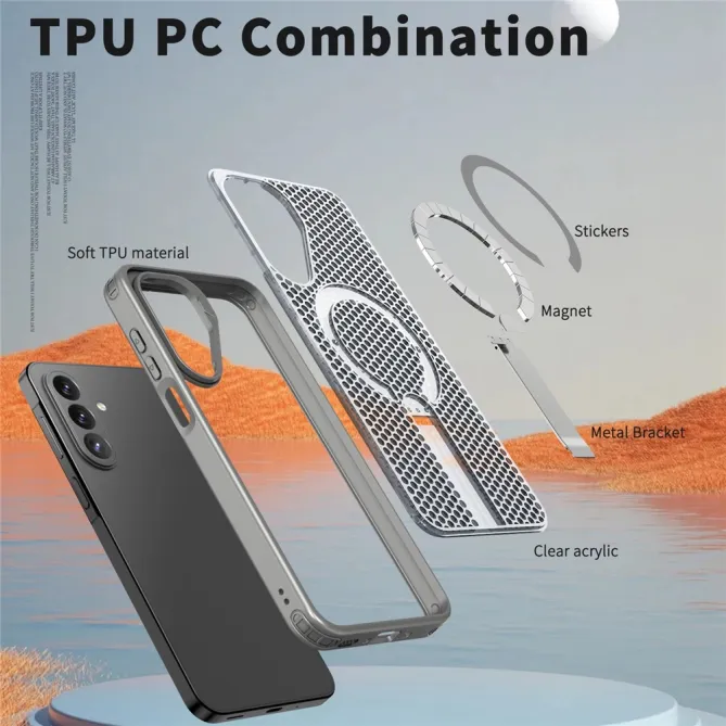 Coque Samsung Galaxy A27 Magnétique Support Texture Grille