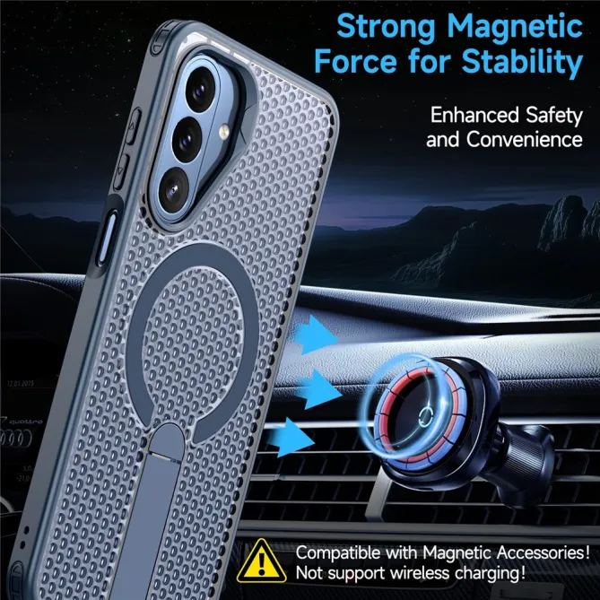 Coque Samsung Galaxy A27 Magnétique Support Texture Grille