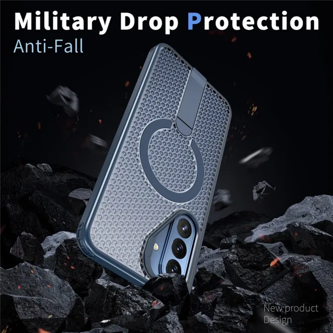 Coque Samsung Galaxy A27 Magnétique Support Texture Grille